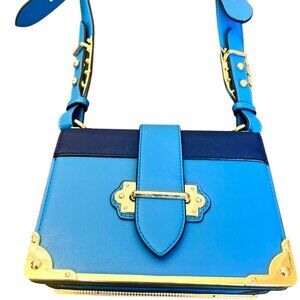 Inzi  Cross Body  Shoulder Bag Purse, Blues and Bling